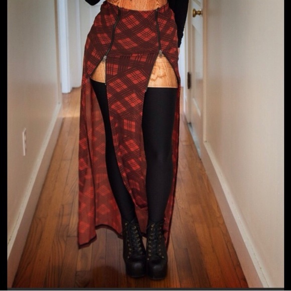 Evil Twin Plaid Maxi Skirt - Picture 2 of 9